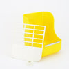 Rabbit Guinea Pig Feeder Bowl Hay & Pellet Dispenser Yellow