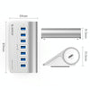 ORICO M3U7 Aluminum Alloy 7-Port USB 3.2 Gen1 5Gbps HUB with 0.5m Cable(Silver)