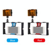 PULUZ 2 in 1 Vlogging Live Broadcast LED Selfie Light Smartphone Video Rig Kits with Cold Shoe Tripod Head for iPhone, Galaxy, Huawei, Xiaomi, HTC, LG, Google, and Other Smartphones(Blue)
