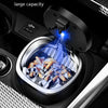 2 PCS  Car Ashtray With Cover Hanging Invisible With LED Light Car Ashtray(Board)