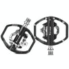 WEST BIKING Mountain Bike Dual-purpose Self-locking Aluminum Alloy Pedals(Black)