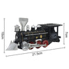 SS333-64 Electric Retro Simulation Train Model Children Toys Light Music Track Train (Black)