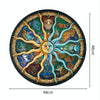 Round Adult Plane Puzzle Jigsaw Toy 500 Pieces, Diameter: 48CM(Magic Flower)