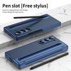 For Samsung Galaxy Z Fold6 Integrated PC + PU Phone Case with Pen / Pen Box(Blue)