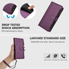 For Samsung Galaxy A22 5G / A22s / F42 Magnetic Closure Nine Card Slots Zipper Leather Case with Hand Strap(Purple)
