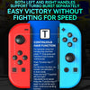 JOY-02 Gaming Left And Right Handle With RGB Lights Body Feel Bluetooth Gamepad For Switch / Switch OLED / Switch Pro / Switch Lite / Switch Joycon(Green Blue)