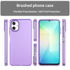 For Samsung Galaxy A06 4G Frosted Translucent TPU Hybrid PC Full Coverage Phone Case(Dark Purple)