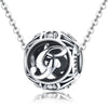 S925 Sterling Silver 26 English Letter Beads DIY Bracelet Necklace Accessories, Style:G