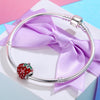 S925 Sterling Silver Strawberry Drop Oil Loose Beads DIY Bracelet Accessories