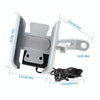 CS-856D1 Motorcycle Rotatable Chargeable Aluminum Alloy Mobile Phone Holder, Mirror Holder Version(Silver)