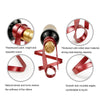 Metal Ribbon Suspended Wine Bottle Holder Home Desktop Decorative Ornaments(Red)