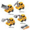 4 PCS / Set Children Educational DIY Nut detachable Inertia Car Model Education Toy(Engineering Vehicle)