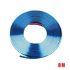 W12 8m/roll Car Universal Reflective Wheel Electroplating Decorative Strip(Blue)