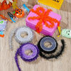 2.8m /Roll Christmas Glitter Striped Ribbon Bow DIY Decorative Ribbon Gift Packaging Ribbon(Orange)