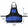 Multi Pocket Tool Apron Blue Garden Gardening Apron(Black+Blue)