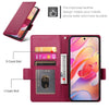 For Samsung Galaxy A36 Side Buckle Magnetic Frosted Leather Phone Case(Wine Red)