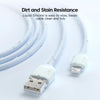 KUULAA KL-X58 2.4A USB to 8 Pin Liquid Silicone MFI Data Cable, Length:2m(Black)