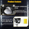 1 Pair M1 Motorcycle Rectangular Lens Spotlight External Work Light(Yellow White)