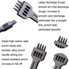 ER061 DIY Hand-sewn Leather Round Punch Tools Alloy Steel Platoons Rushing, Style: 5mm-2 Holes