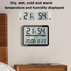 Magnetic LCD Digital Aalarm Clock Large Screen With Temperature Humidity Display(9905 Black)