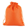 50 PCS Multi size Linen Jute Drawstring Gift Bags Sacks Wedding Birthday Party Favors Drawstring Gift Bags, Size:7x9cm(Orange)