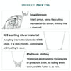 S925 Sterling Silver Platinum-plated Rose Butterfly Necklace Clavicle Jewelry(BSN396)