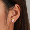 S925 Sterling Silver Fashion Pink Flamingo Ear Studs Women Earrings
