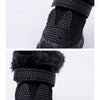 Dog Boots Winter Warm Non-Slip Red Size 3 (4.5-5.5kg) - 4 Pack