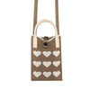 Heart Shaped Knitted Mini Crossbody Phone Bag For 6.9 inch and Below Phones(Brown)