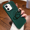 For iPhone 11 Hollow Cooling Magsafe Phone Case with Holder(Green)