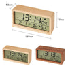 1906 Solid Wood Luminous Clock Large Screen Temperature And Humidity Clock(Eucalyptus Yellow)