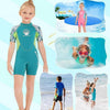 DIVE & SAIL M150656K Children Diving Suit 2.5mm One-piece Warm Swimsuit Short-sleeved Cold-proof Snorkeling Surfing Anti-jellyfish Suit, Size: XL(Green)