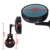 Motorcycle Modified Rearview Mirror CNC Handle Mirror Accessories(Black)