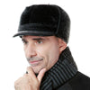 Autumn and Winter Imitation Mink Fur Warm Bombrt Hats Flight Cap for Middle-aged Men, Size:L58-60cm(Gray)