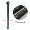TOSEEK 3K Carbon Fiber Mountain Bike Road Bike Bicycle Seat Tube Seatpost Seat Fitting Seat Pole Bicycle Fittings, Size: 27.2x350mm