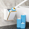 With 12pcs Marine Incense Brush Head Disposable Toilet Brush Set Wall-mounted Throwable Bathroom Cleaning Brush With Cleaning Solution