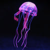 Glow in the Dark Pink Silicone Jellyfish Ornament, 5x17cm - Aquarium Decor