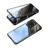 For Samsung Galaxy S20 FE Magnetic Metal Frame Double-sided Tempered Glass Case(Black)