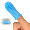 Dog Finger Toothbrush, Silicone Pet Teeth Cleaner (Blue)