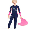 DIVE&SAIL Children Warm Swimsuit One-piece Wetsuit Long Sleeve Cold-proof Snorkeling Surfing Suit, Size: M(Pink)