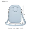 Universal Litchi Texture Phone Crossbody Bag Leather Case for 5.5-7.2 inch Phones(Blue)