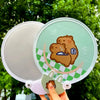 2-In-1 Portable Cute Cartoon Selfie Fill Light Reflector Folding Fan(12)