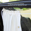 Car Embroidery Curtain Sunshade Cartoon Cotton Suction Cup Curtain Car Sunscreen Insulation Covering Curtain(Bear)
