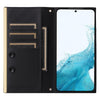 For Samsung Galaxy S21+ 5G Crossbody Rhombic Sucker Leather Phone Case(Black)