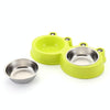 Stainless Steel Double Pet Bowl - Blue - Cat & Dog