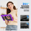 For Samsung Galaxy Tab S10 FE+ Silicone Hybrid PC Tablet Case with Shoulder Strap(Purple)