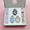 Changing Case Electronic Watch Mini Cartoon Alarm Clock Waterproof Watch(Girl)