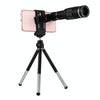 Universal 18X Magnification Lens Mobile Phone 3 in 1 Telescope + Tripod Mount + Mobile Phone Clip(Black)