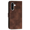 For Samsung Galaxy A36 5G Grid Butterfly Embossed Pattern Leather Phone Case with Lanyard(Coffee)