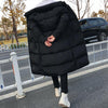 Mens Long Down Jacket Coat Winter Parkas Thick Warm Slim Fit Male Overcoat, Size:XXXXL(Black)